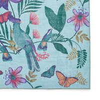 Catherine Lansfield Amaya Tropical Birds Washable Purple Rug Runner