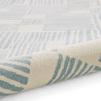 Catherine Lansfield Blocks Abstract Blue Rug
