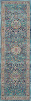 On Sale Blue Multi Vintage Kashan Rug VKA01 61x183cm