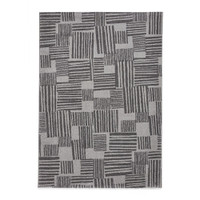 Catherine Lansfield Blocks Abstract Dark Grey Rug