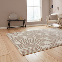 Catherine Lansfield Blocks Abstract Natural Rug