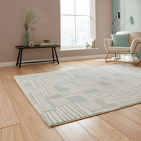 Catherine Lansfield Blocks Abstract Sage Green Rug
