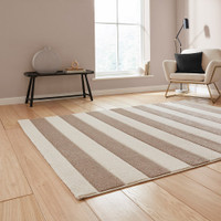 Catherine Lansfield Cove Stripe Modern Linear Natural Rug