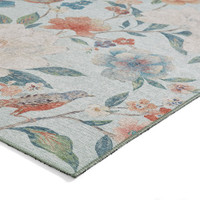 Catherine Lansfield Pipa Floral Blue Rug Runner