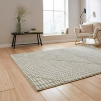 Catherine Lansfield Larsson Modern Abstract Sage Rug