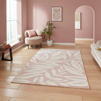 Catherine Lansfield Sorral Leaves Botanica Rose Rug