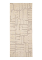 Ava Pave Cream Rug Runner silo