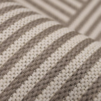 County Multi Stripe Natural Rug Runner closeup detail