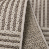 County Multi Stripe Natural Rug folded