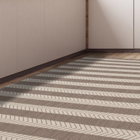 County Stripe Natural Rug room