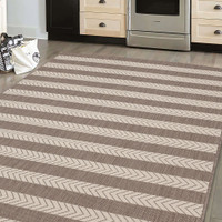 County Stripe Natural Rug kitchen