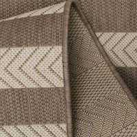 County Stripe Natural Rug folded