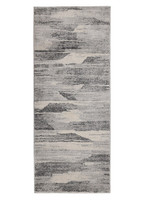 Freya Abstract Grey Rug Runner silo