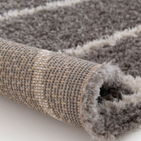 Halo Squiggle Grey Rug rolled