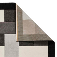 Modern Brooklyn Rug BRK04 Black Grey Runner