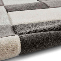 Modern Brooklyn Rug BRK04 Black Grey Runner