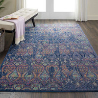 On Sale Ankara Global Rug ANR08 Vintage Navy Multi 122x183cm
