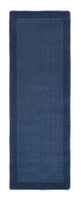 Origins Borders Navy Plain Wool Rug Runner