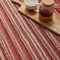 Origins Fine Stripes Red Striped Wool Rug Runner