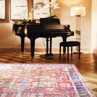 Origins Granada Ruby Traditional Faded Rug Runner