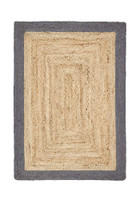 Origins Jute Border Grey Natural Rug Runner