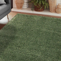 Jazz Shaggy Rug Sage Green