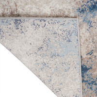 Calvin Klein Infinity 05 Ivory Grey Blue Rug Runner