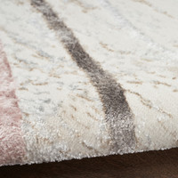 Glitz GLZ01 Ivory Multicolour Luxury Glossy Rug Runner