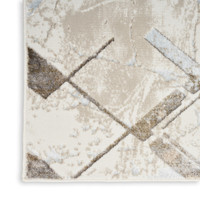 Glitz GLZ02 Ivory Grey Luxury Glossy Rug Runner