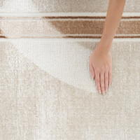 Glitz GLZ08 Ivory Cream Luxury Glossy Rug Runner