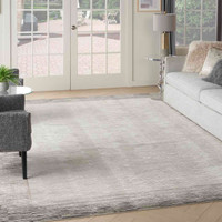Desire DSR02 Grey Black Luxury Silky Rug Runner