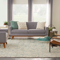 Colorado CLR02 Ivory Green Wool Rug Runner