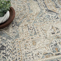 Lynx LNX01 Ivory Charcoal Thin Classic Rug Runner