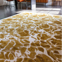 Swim Saffron Thin Golden White Rug 9349 LDP Runner