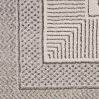Glitz GLZ07 Silky Two Tone Thin Rug in Silver Runner