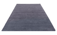 York Navy Blue Colour Plain Wool Tufted Rug Runner