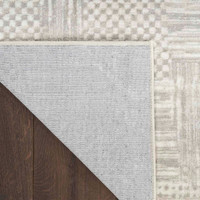 Glitz GLZ09 Silver Grey Abstract Patchwork Rug Runner