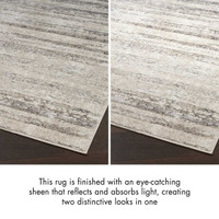 Glitz GLZ10 Cream Grey Metallic Rug Runner