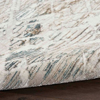 Glitz GLZ11 Grey Multi Metallic Statement Rug Runner
