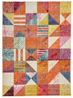 Carnaval Orange Multi Hardwearing Rug CAR102 Runner