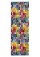 Carnaval Purple Multi Hardwearing Rug CAR103 Runner