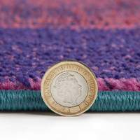Carnaval Purple Multi Hardwearing Rug CAR103 Runner