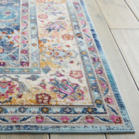 Blue Multi Vintage Kashan Rug VKA01 Runner
