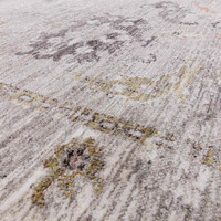 Jasper JA04 Grey Silky Traditional Fringe Rug Runner