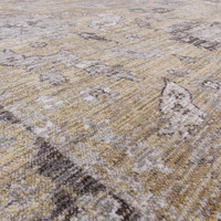 Jasper JA06 Gold Silky Traditional Fringe Rug Runner