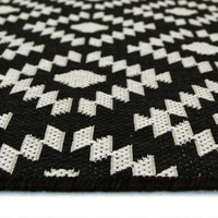 County Genesis Black Indoor Outside Rug Runner