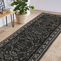 Maestro Beluchi Dark Grey Rug Runner