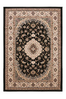 Victoria Traditional Black Rug Runner