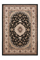 Victoria Traditional Black Classical Rug