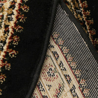 Victoria Traditional Black Circle Rug